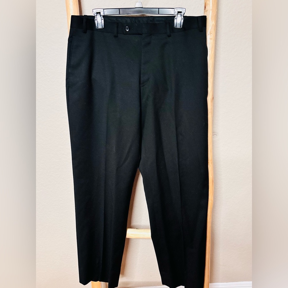 100% Wool Dress Pants Men’s W36 Black Slacks
